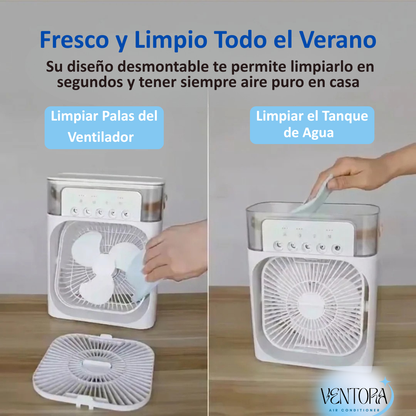 Ventora™ - Ventilador Humidificador Portátil 3 en 1